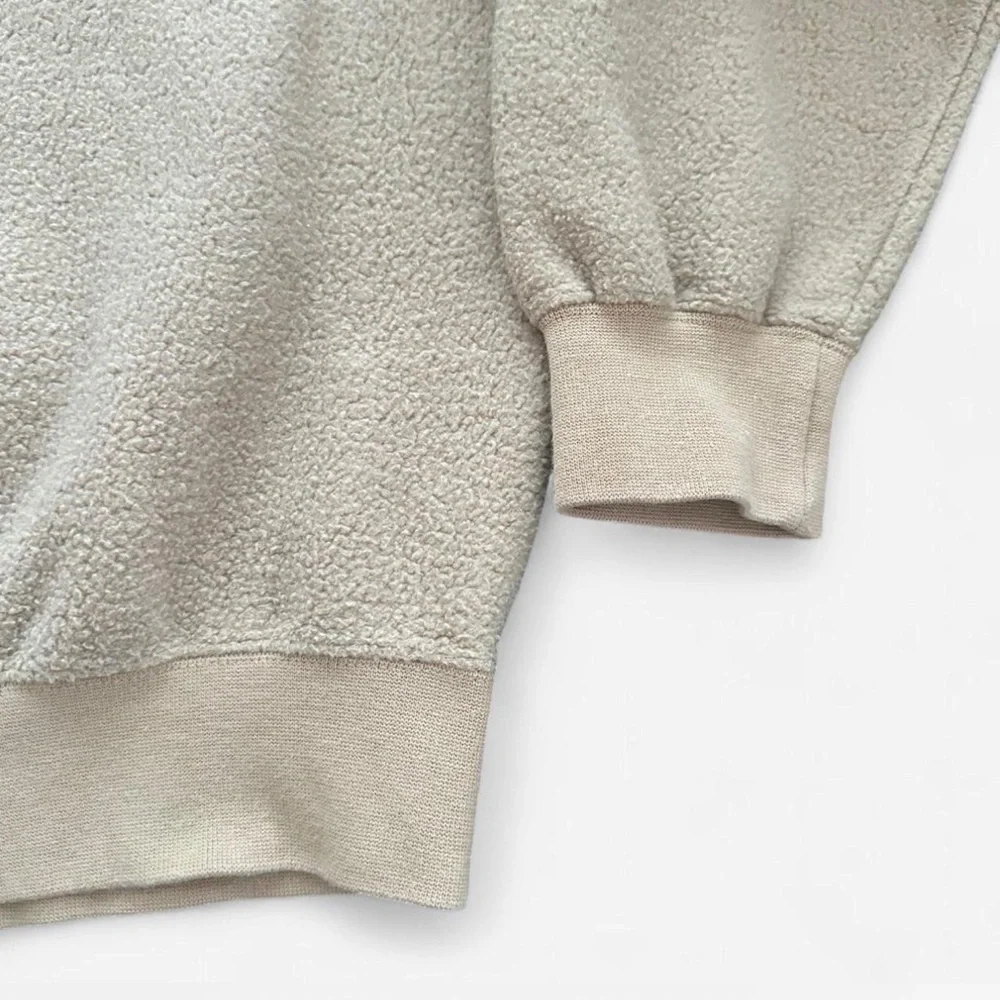 Vintage Harley Davidson Sweatshirt Tan Fleece Crewneck Embroidered Gray Logo L - Picture 3 of 7